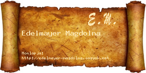 Edelmayer Magdolna névjegykártya